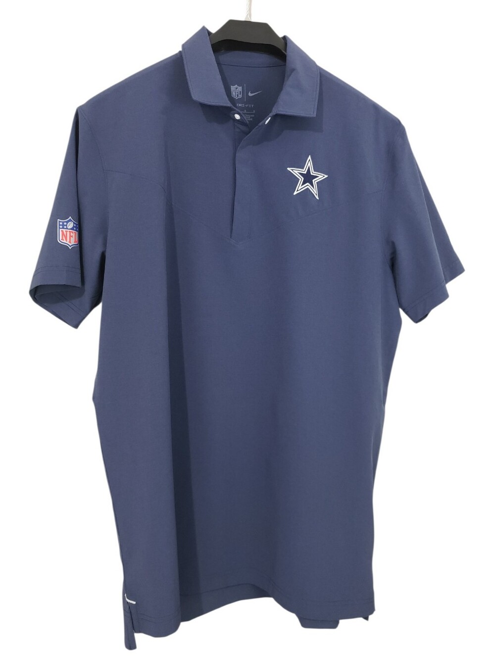 Nike  NFL Dallas Cowboys Sideline Woven Dri-FIT Polo Shirt Navy Men's Size L